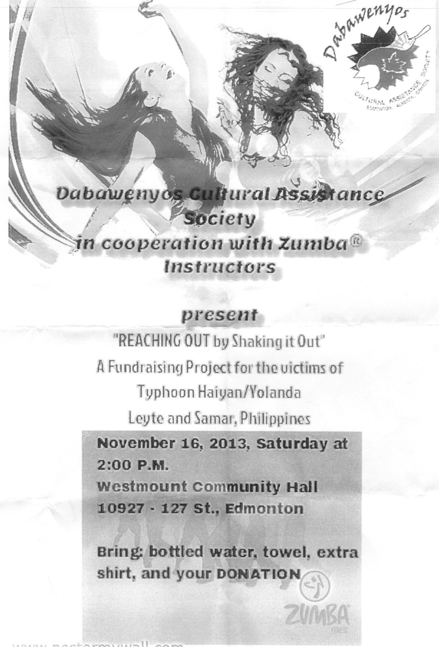 `Reaching out by shaking it out' event on Nov.16