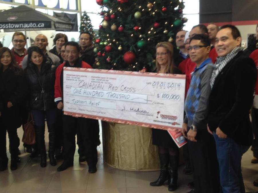 Filipino-Canadian leads presentation of relief aid for typhoon victims