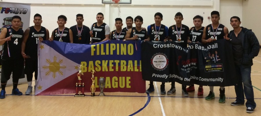 Organizer Glenn Kubaron(extreme right) with the top two teams.(Photo courtesy of Ches Tiongson)