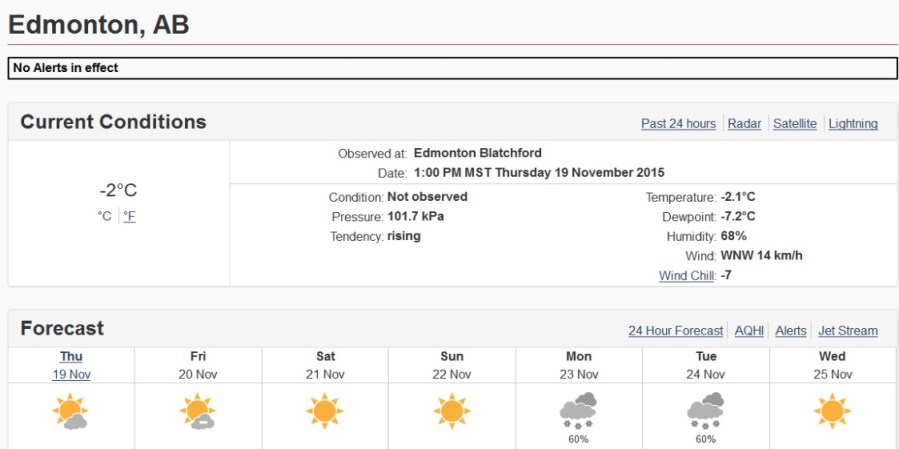 EdmontonWeatherAsOfNov19
